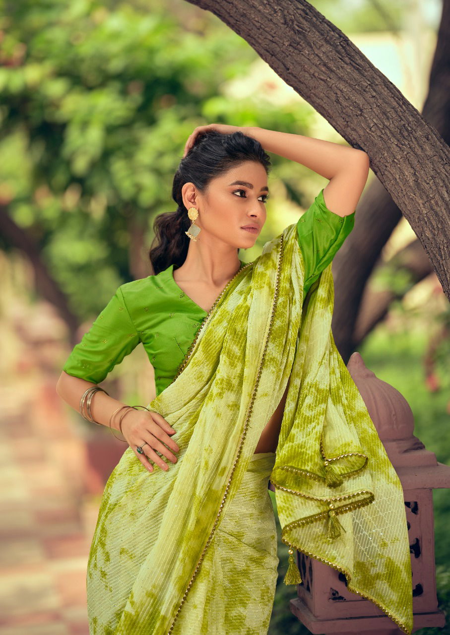 Kashvi Almora Latest Designer Fancy Festive Wear Georgette Saree Collection
